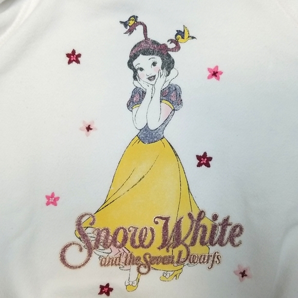 GAP x Disney Snow White Baby Pink Sweatshirt, Size 3 ~ VGUC - Picture 5 of 8